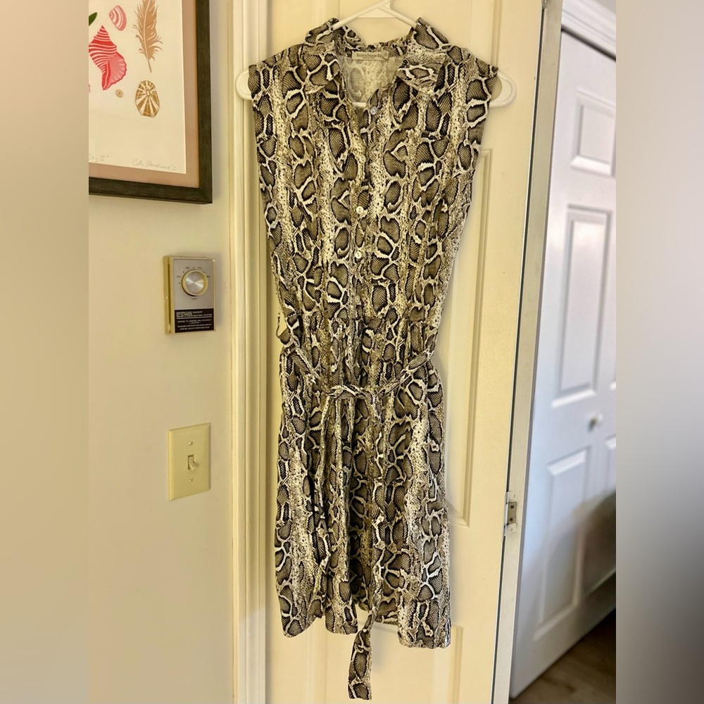 Laura Bianchi Snake Print Sleeveless Dress. Size XS